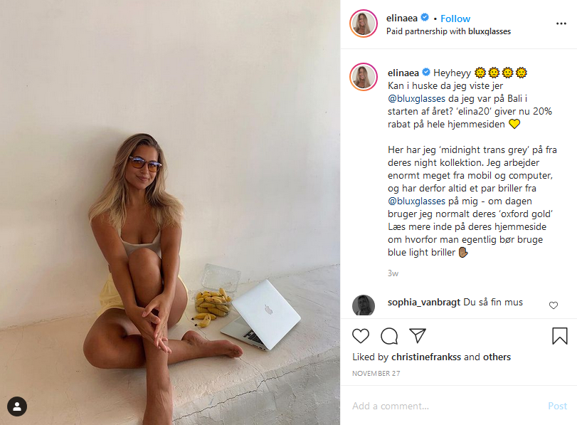Elina influencer